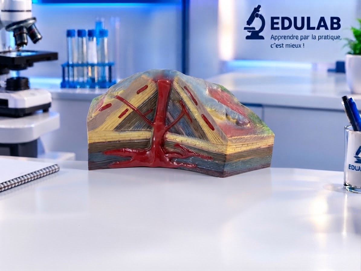 (Ref: SN305)Model de démonstration d'un volcan / نموذج لمقطع عرضي للبركان