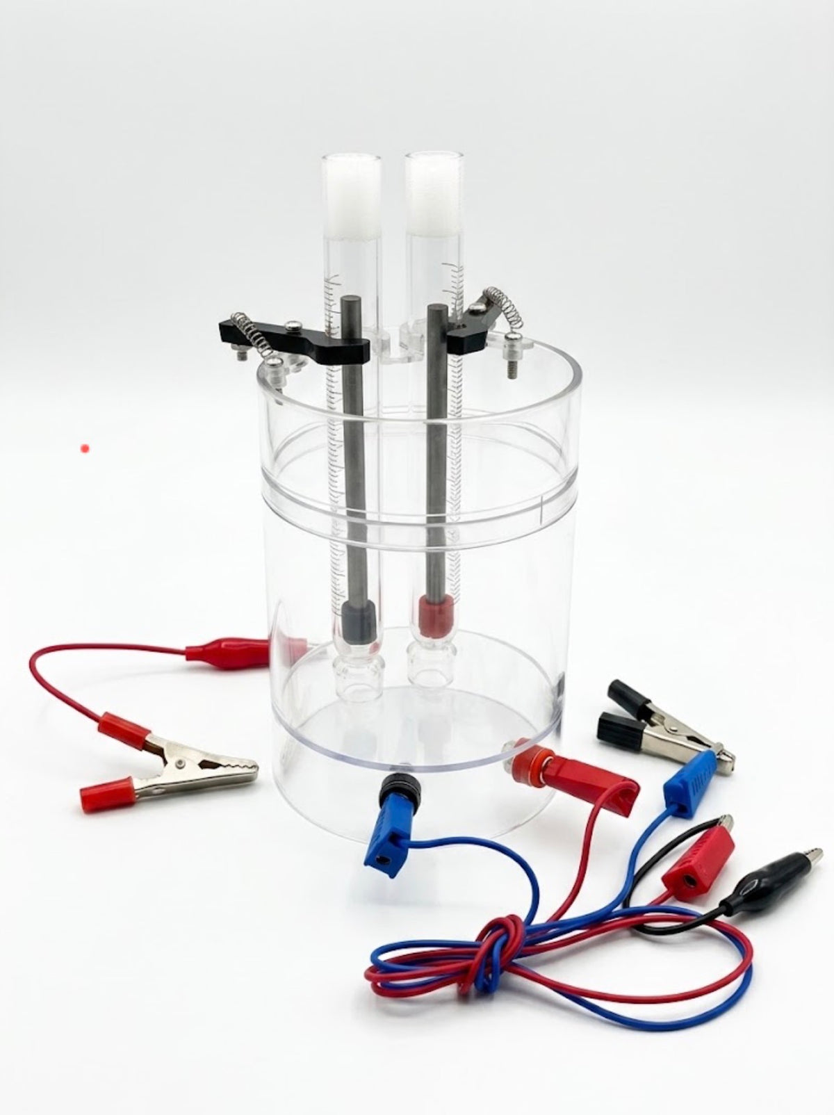 Électrolyseur avec tubes en acrylique وعاء للتحليل الكهربائي (réf : ph441)